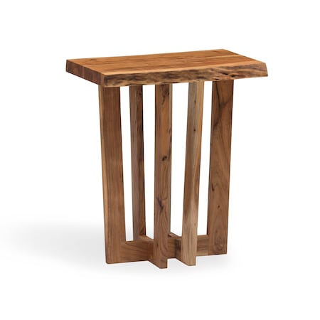 Alaterre Furniture Berkshire Natural Live Edge Wood End Table AWBB0120